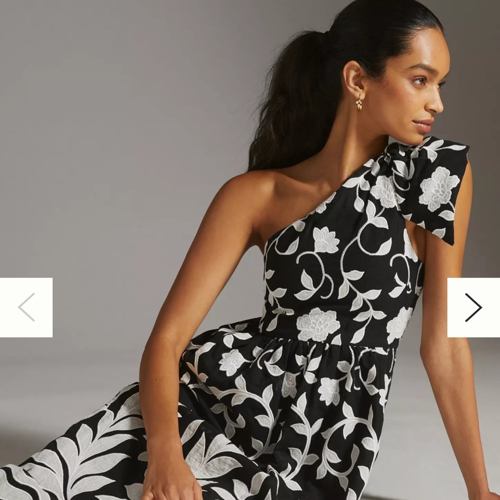 Anthropologie Maeve One shoulder Midi Dress 👗 - Picture 5 of 8